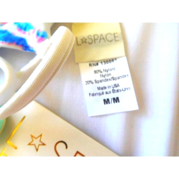 NEW L Space Bikini Top White REVERSIBLE Swimwear Medium M Menwomenstyles - Picture 10 of 10